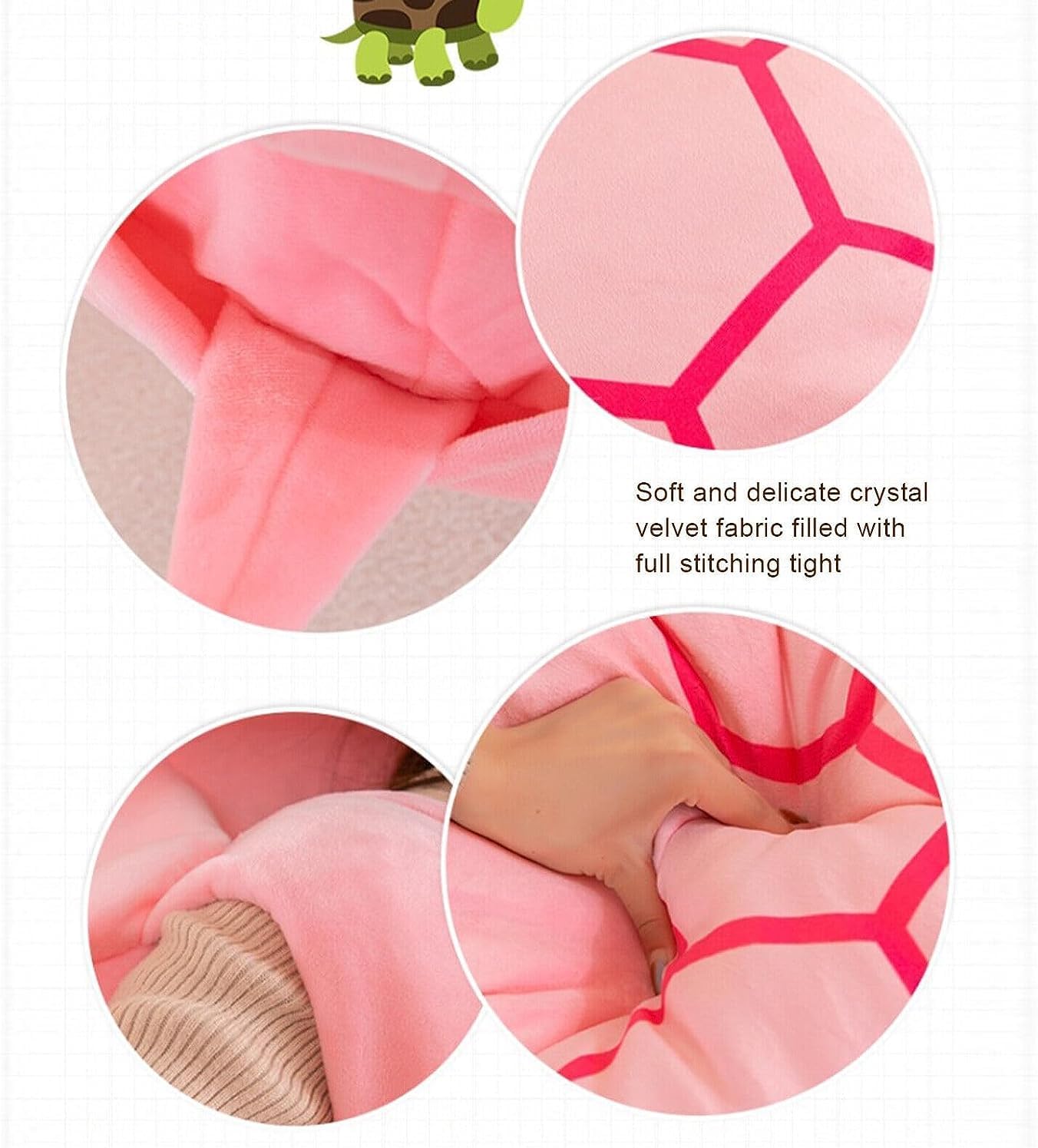 UIJKMN Almohada de concha de tortuga, almohada de concha de tortuga para adultos, almohada de ansiedad de tortuga, almohada de concha de tortuga