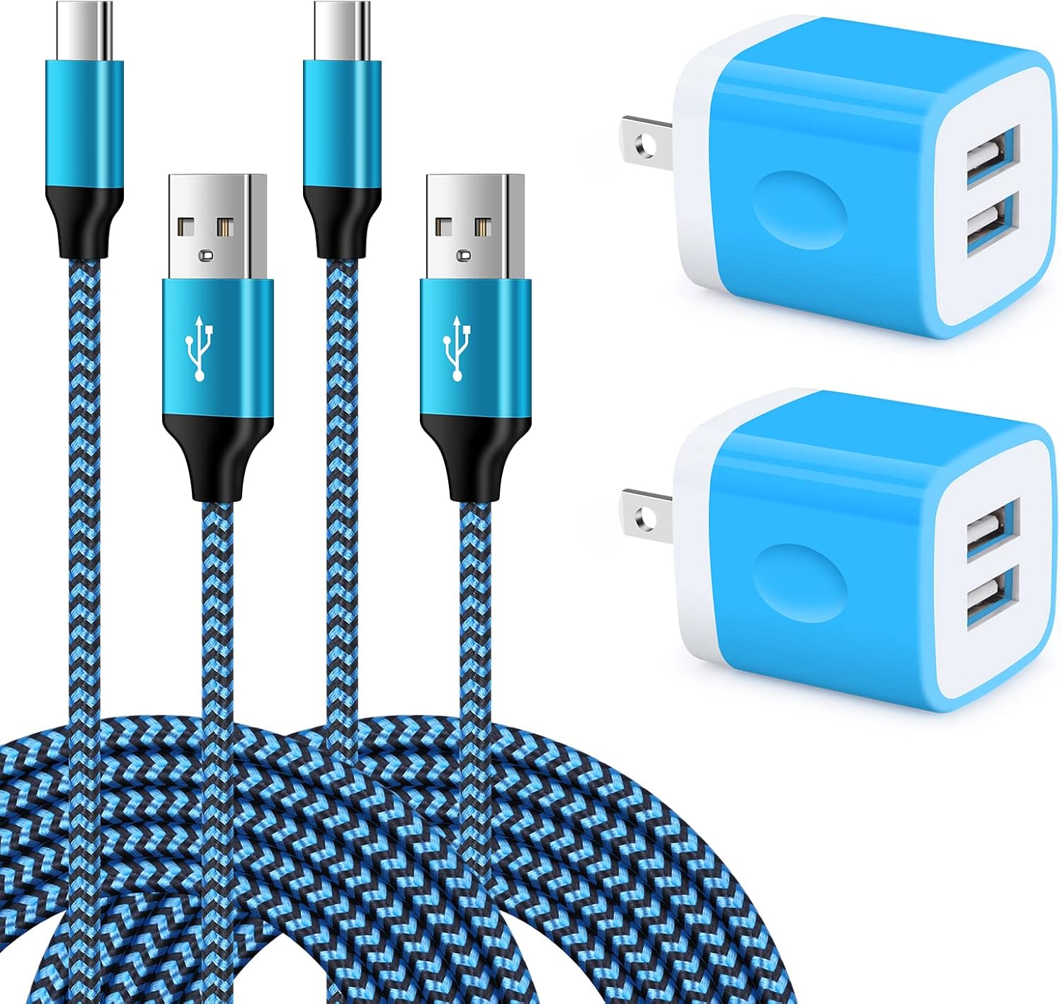 Cargador de teléfono Android tipo C adaptable con cable de carga rápida USB C para Samsung Galaxy A14A53A52A32A13 5GA03A11A71A21,