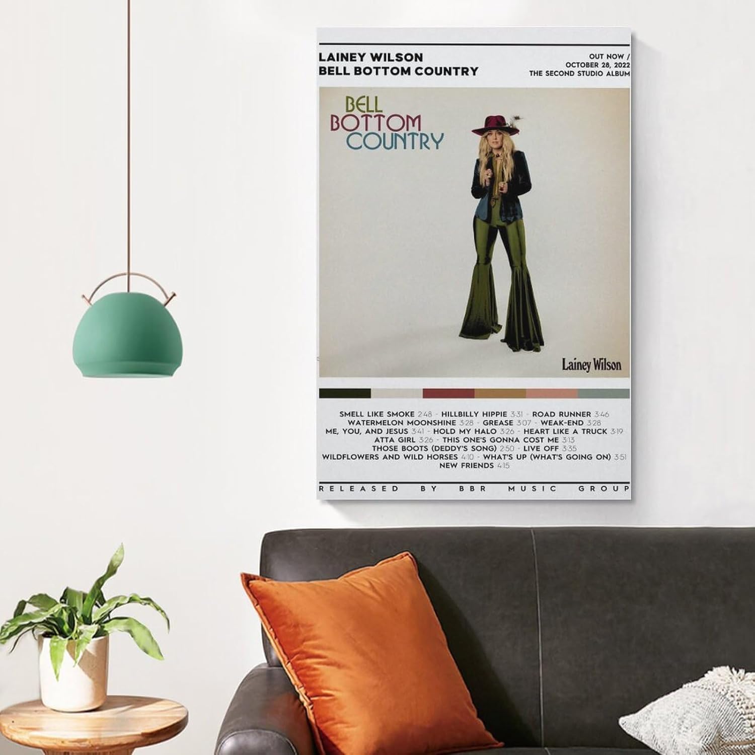 Lainey Wilson – Póster de lienzo con parte inferior de campana, pintura artística decorativa para pared, sala de estar, dormitorio, decoración,