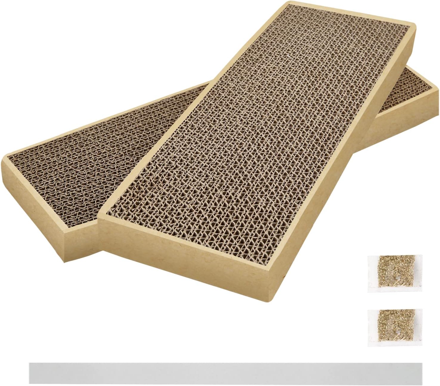 HappyFreeSX Almohadilla de rascar para gatos empalme Rascadores de gatos para gatos y gatitos de interior, paquete de 2 almohadillas para rascar