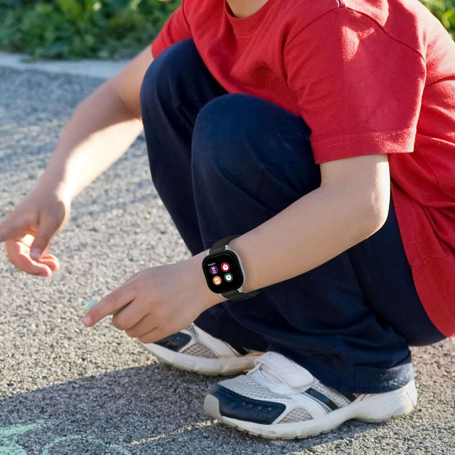 Paquete de 2 correas elásticas de nailon compatibles con Gizmo Watch 3 2 1Gabb Watch 3 2 1SyncUP para niños, correa elástica suave de 0.78 pulgadas