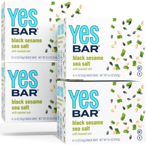 The YES Bar Sal marina de sésamo negro – Proteína a base de plantas, snack bar decadente – Vegano, paleo, sin gluten, sin lácteos, bajo en azúcar, The YES Bar Sal marina de sésamo negro – Proteína a base de plantas, snack bar decadente – Vegano, paleo, sin gluten, sin lácteos, bajo en azúcar,