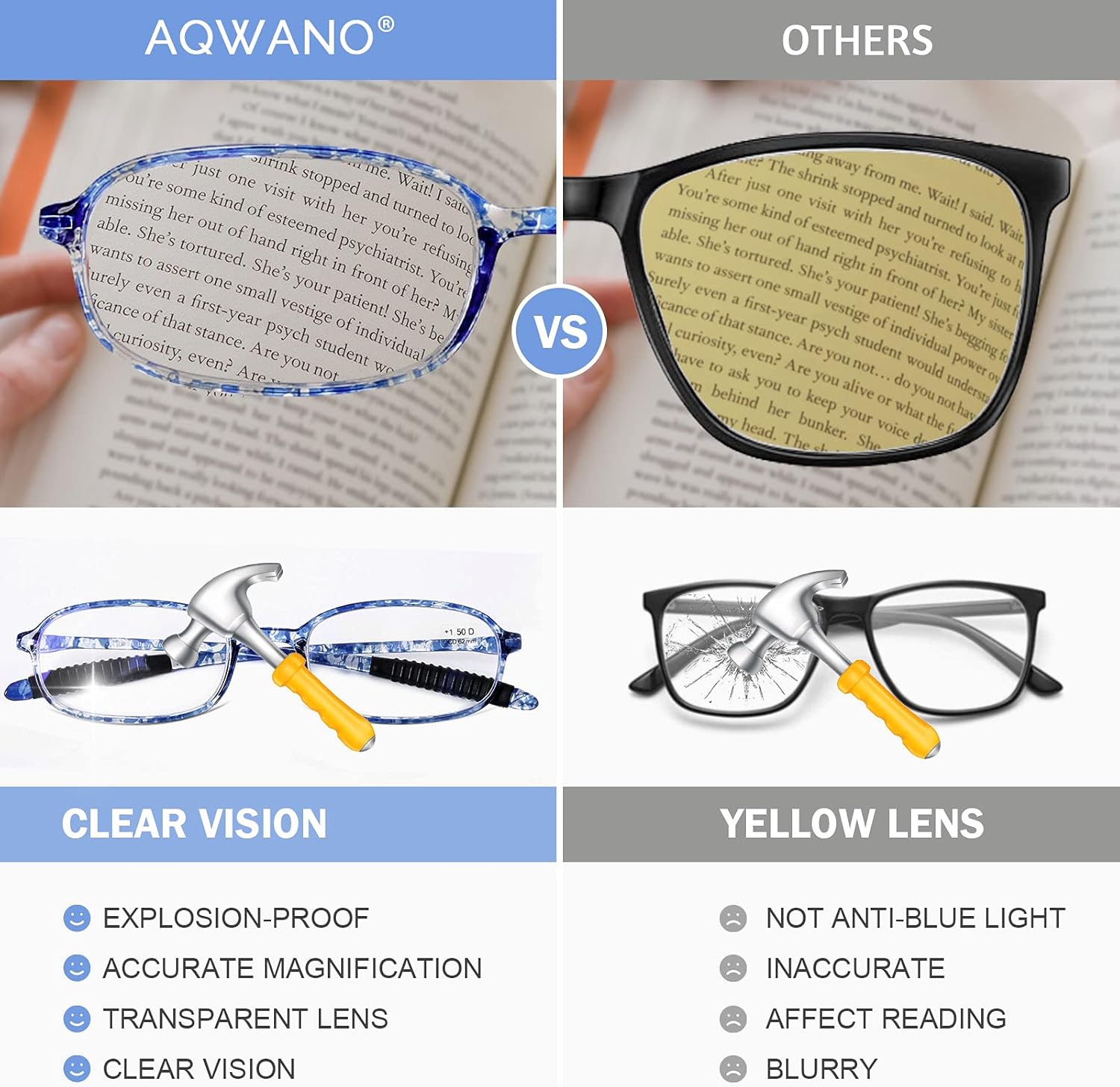 Lentes de lectura para computadora con bloqueo de luz azul, ligeras, para mujeres y hombres.
