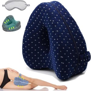 KCRPM Almohada, almohada de alineación – Alivia el dolor de cadera y la ciática, almohada de piernas para aliviar el dolor de piernas, espalda y KCRPM Almohada, almohada de alineación – Alivia el dolor de cadera y la ciática, almohada de piernas para aliviar el dolor de piernas, espalda y