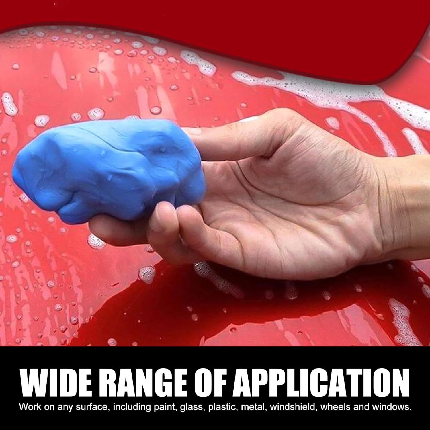 jokormo 2 PCS Car Detail Clean Tool Kit, Excellent Toughness, Improve Clean Efficiency, Universal Rectangle Durable Reused Automotive Wash Clay Bar