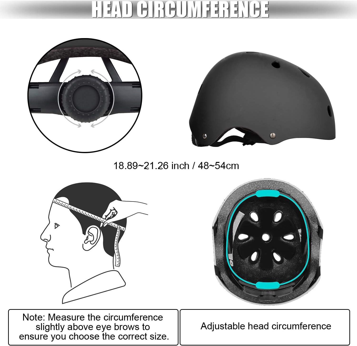 Juego de casco de bicicleta para niños, rodilleras, juego de almohadillas para casco, juego de equipo de protección ajustable para niñas y niños de