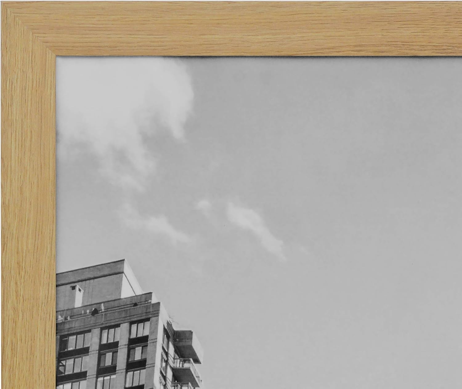 Americanflat – Marco para póster hecho de madera compuesta con plexiglás pulido, posición horizontal y vertical para pared, incluye herrajes para