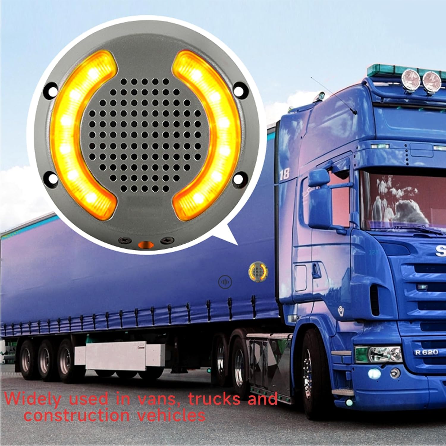 Luz estroboscópica LED impermeable de 110 decibelios 3 modos intermitentes de advertencia luces de advertencia de montaje permanet luces