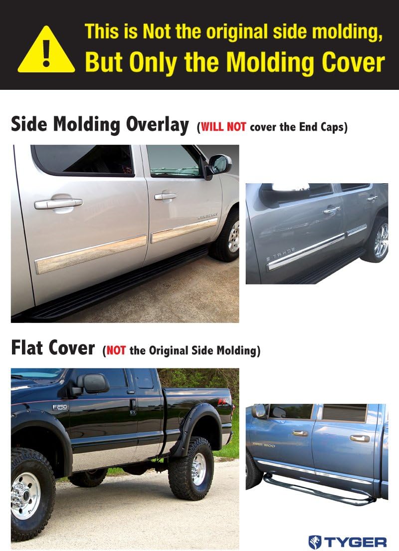 Tyger Auto Fabricado en Estados Unidos. Compatible con Dodge Ram Quad Cab 2009-2018 de 6.5 pies con panel basculante de guardabarros 3 14 pulgadas,