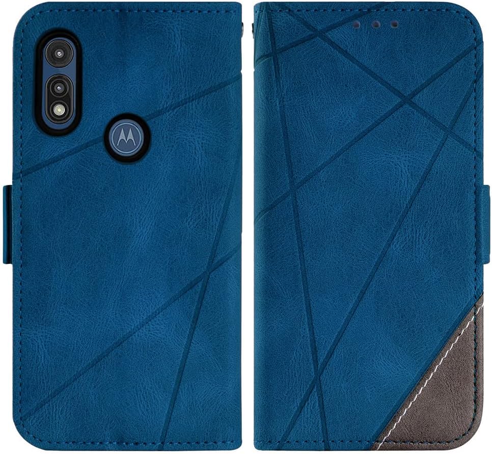 Compatible con Moto E 2020 Motorola E7 – Funda tipo cartera y protector de pantalla de vidrio templado, soporte de piel con tapa para MotoE MotoE7 E