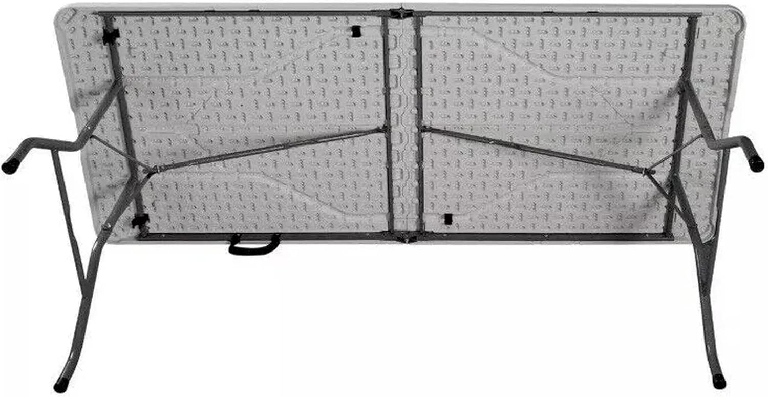 Sthnetty Mesa plegable de 6 pies, mesa plegable de plástico de 6 pies para exteriores e interiores, mesa larga portátil de fiesta, mesa de camping