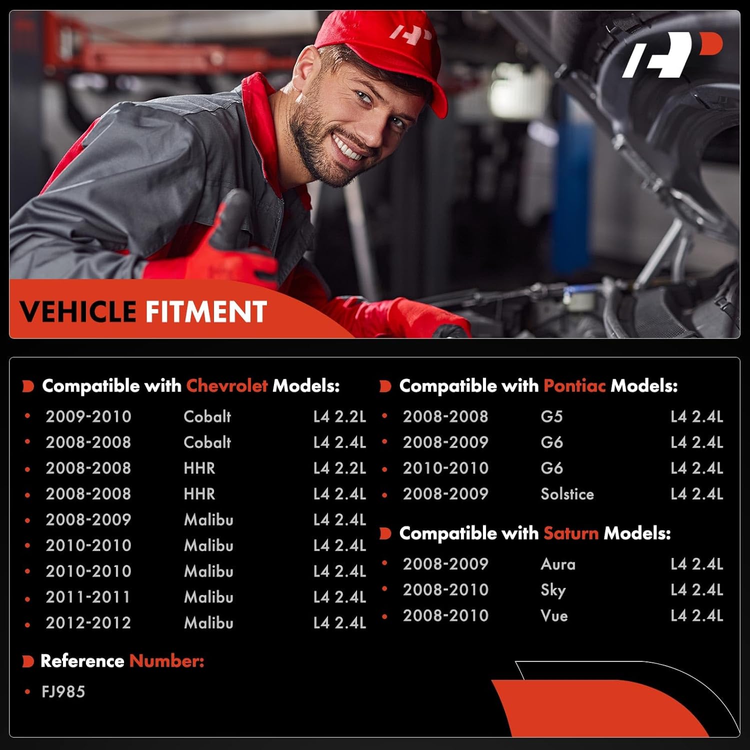 A-Premium Inyectores de combustible 4 piezas compatibles con Pontiac G5, G6, Solstice y Chevy Malibu 2008-2012, cobalto 2008-2010, HHR 2008 y Saturn