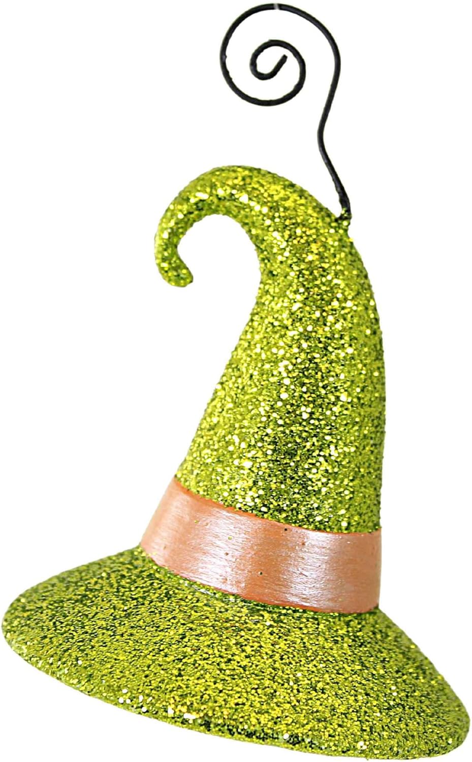 Bethany Lowe Sombrero De Bruja Verde Glitter Polyresin Halloween Lugar Tarjetero – Un Adorno 4.5 Pulgadas – Tf2235 – Verde