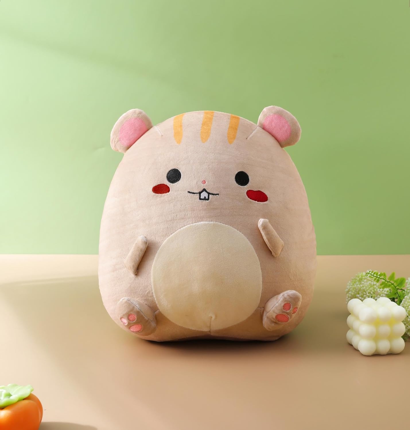 Almohadas de peluche de hámster de 12 pulgadas para niños, peluches kawaii, lindo peluche fácil de limpiar