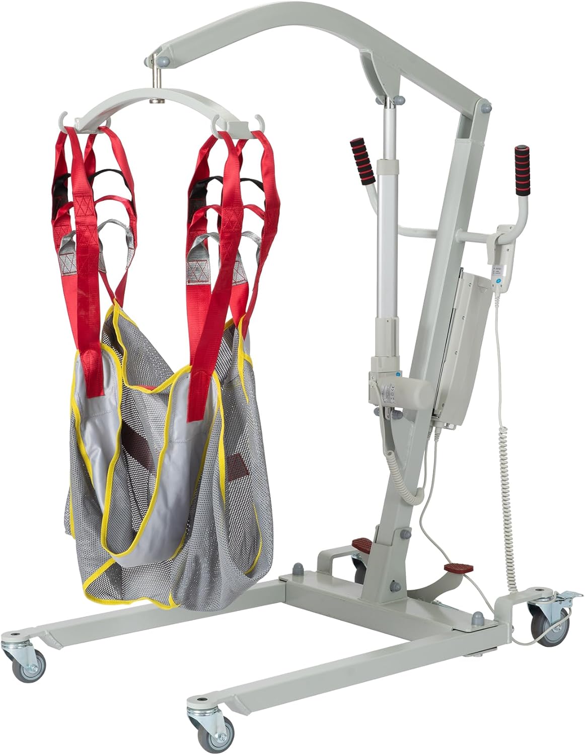 Restisland Elevador eléctrico para pacientes, batería recargable de alta capacidad, base baja, capacidad de peso de 400 libras con U-Sling medio,