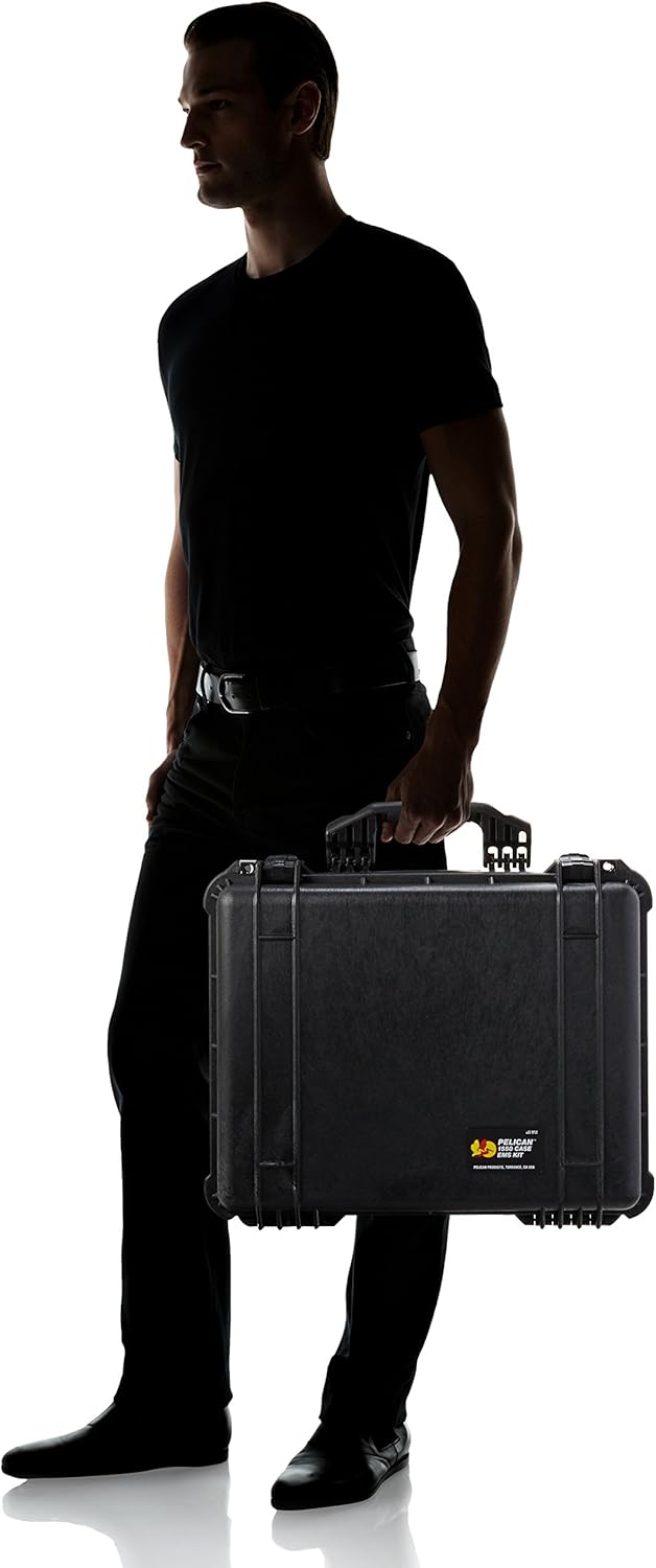 Pelican 1550-005-110 1550EMS Estuche médico con tapa organizadordivisores (negro)