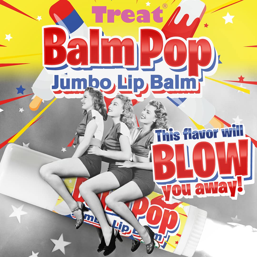 TREAT Jumbo libre de crueldad, 0.50 onzas (BALM POP LIP BALM)
