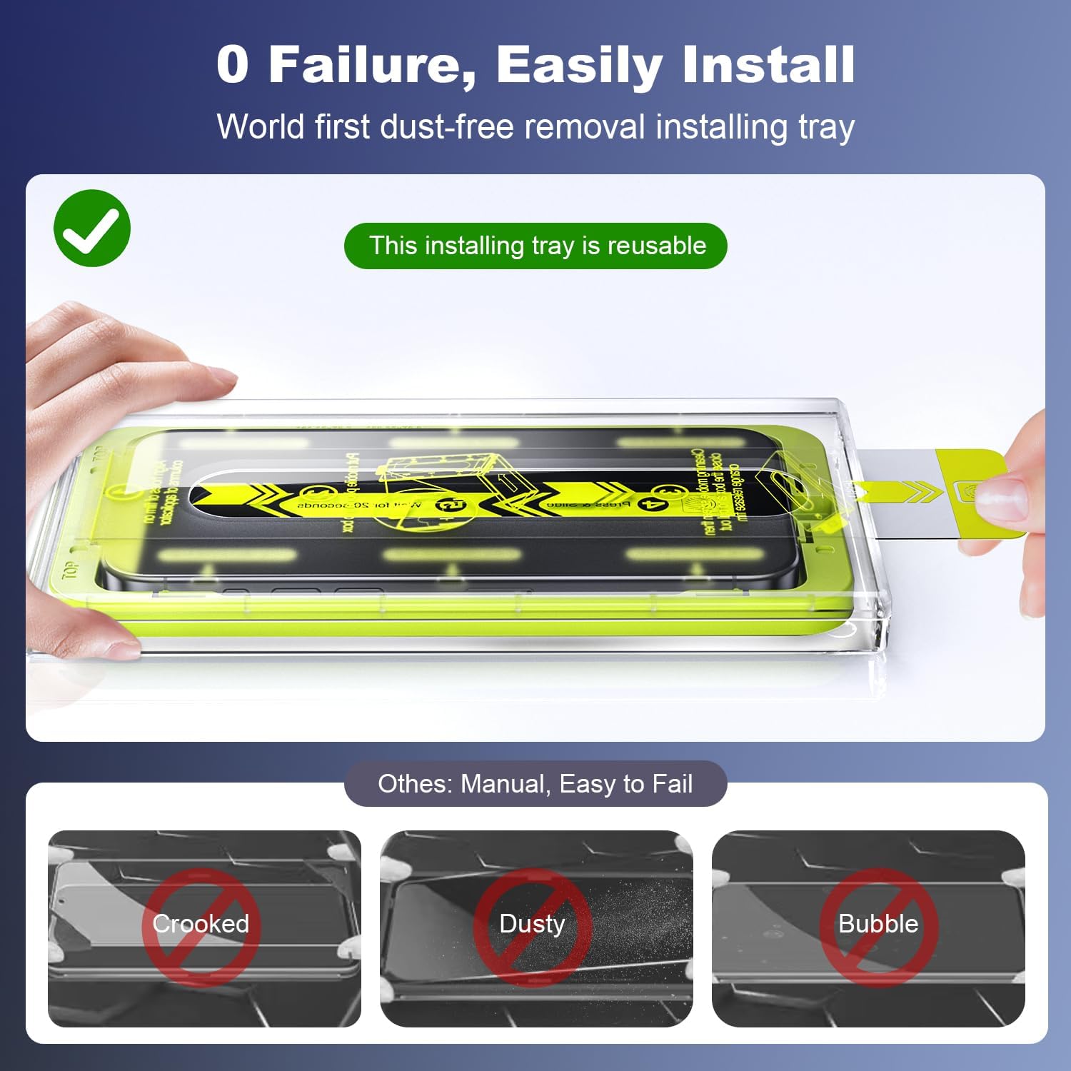 WSKEN Protector de pantalla mate para iPhone 15 Pro Max, eliminación automática de polvo Antideslumbrante, sin huellas dactilares, cobertura