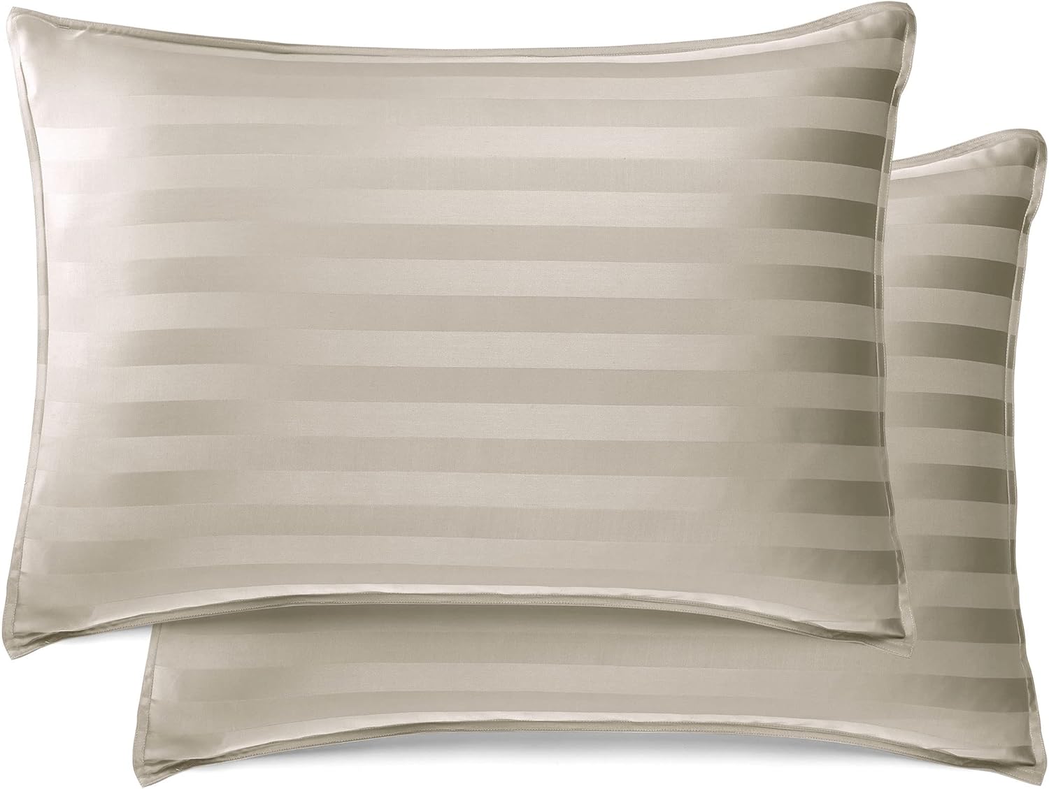 PURE BAMBOO Juego de 2 fundas de almohada King (20 x 40 pulgadas), viscosa de bambú 100% orgánica, lujosamente suave y refrescante, doble costura,
