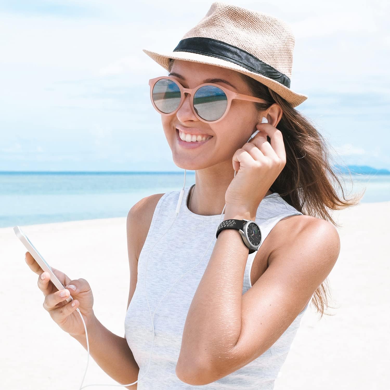 NAHAI Paquete de 3 correas compatibles con Samsung Galaxy Watch Active 2 de 1.575 pulgadas, 1.732 pulgadasActiveGalaxy Watch 3 Band 1.614