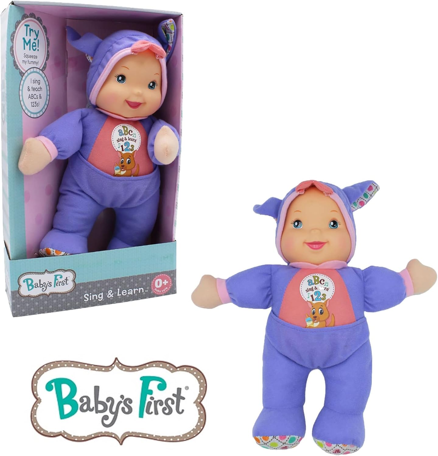 Baby’s First Muñeca de juguete canguro púrpura Sing & Learn – Todas las edades