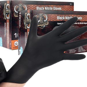 IRON MAMMOTH Nitrile Gloves Disposable Black Cleaning Gloves for Household 100-Count IRON MAMMOTH Nitrile Gloves Disposable Black Cleaning Gloves for Household 100-Count