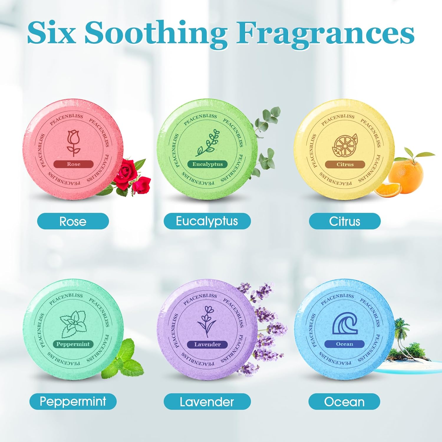 Vaporizadores de ducha, paquete de 6 bombas de baño, tabletas de ducha para Halloween, Navidad, regalos de cumpleaños para hombres y mujeres que lo