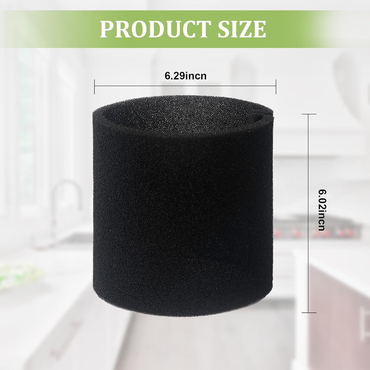 90585 Filtro de espuma de repuesto compatible con aspiradora Shop-Vac, Vacmaster y Genie Shop, filtros de repuesto de espuma VF2001 para aspiradora