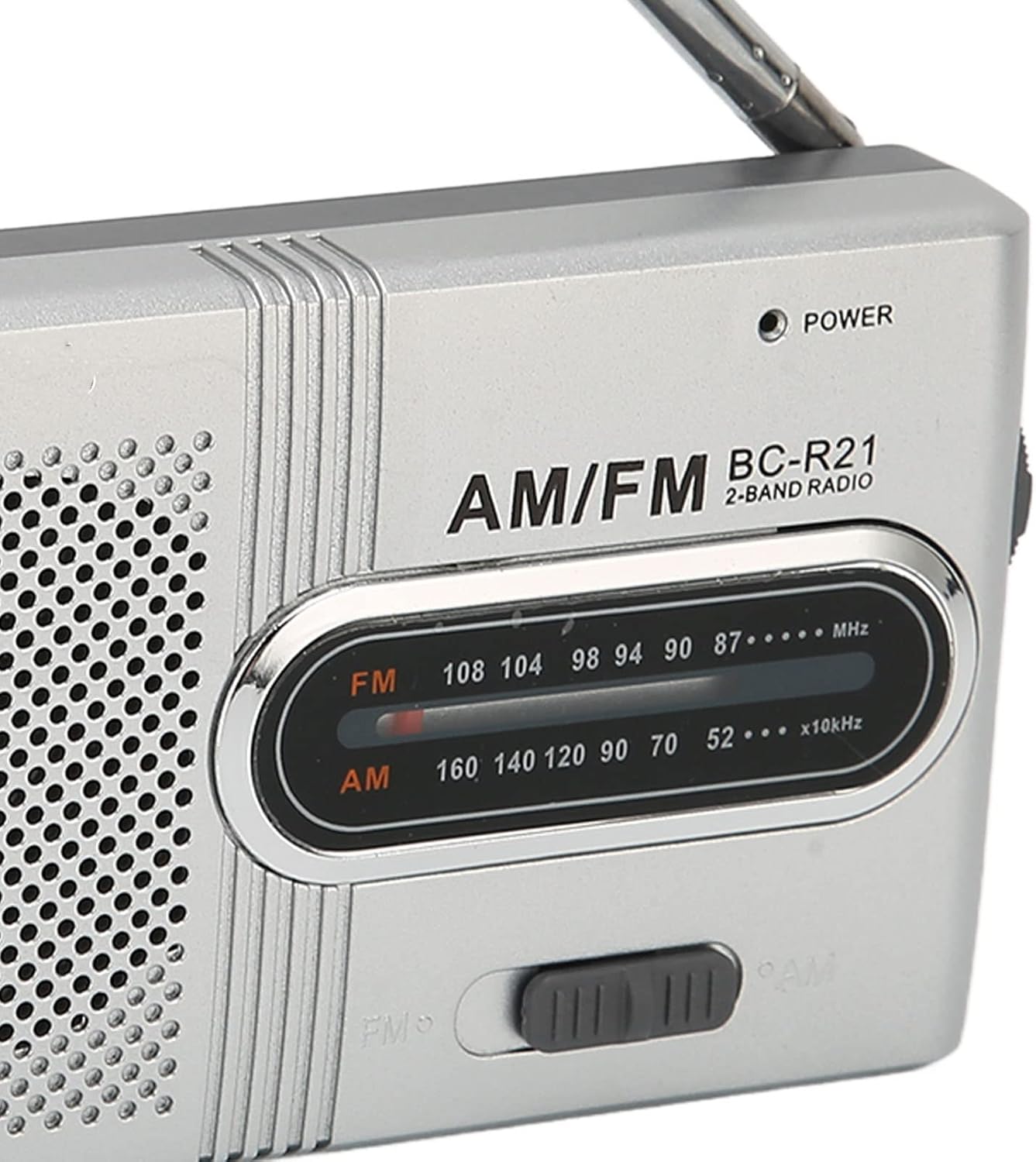 Radio AM FM portátil con conector para auriculares, radio de transistor de bolsillo portátil de larga duración con altavoz de 5 W, para el hogar al