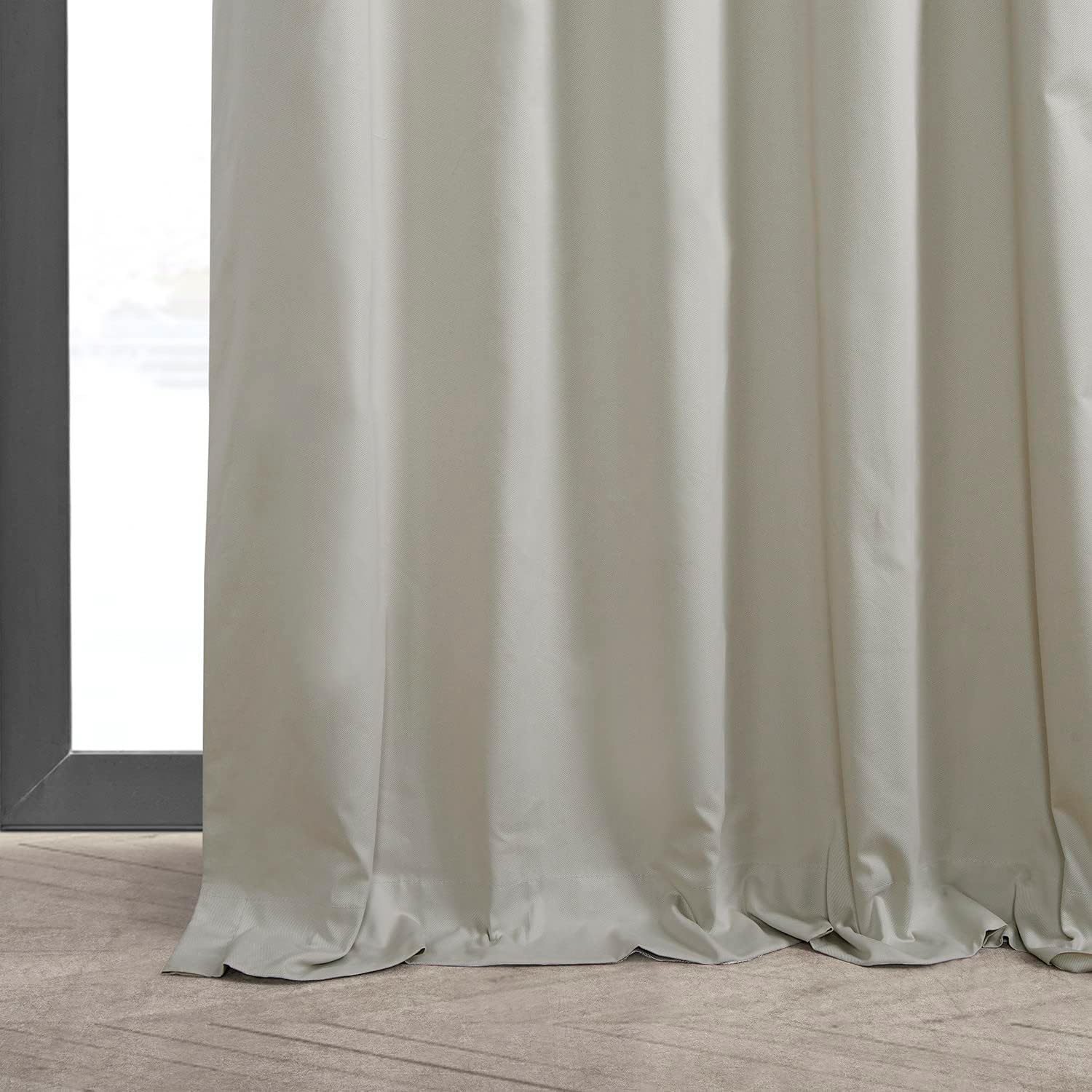 HPD Half Price Drapes Cortinas opacas para dormitorio y sala de estar, 50 x 84 pulgadas, algodón sólido, PRCT-BO12B-84 (1 panel), color gris claro