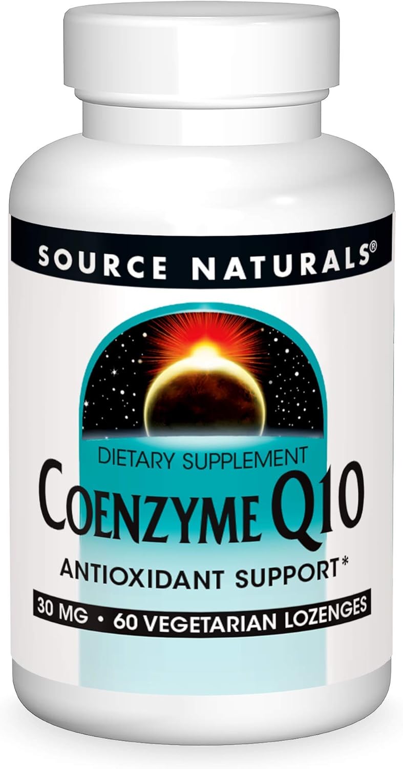 Source Natural Coenzyme Q10 – Soporte antioxidante de 30 mg para corazón, cerebro, inmunidad y apoyo hepático, 60 pastillas