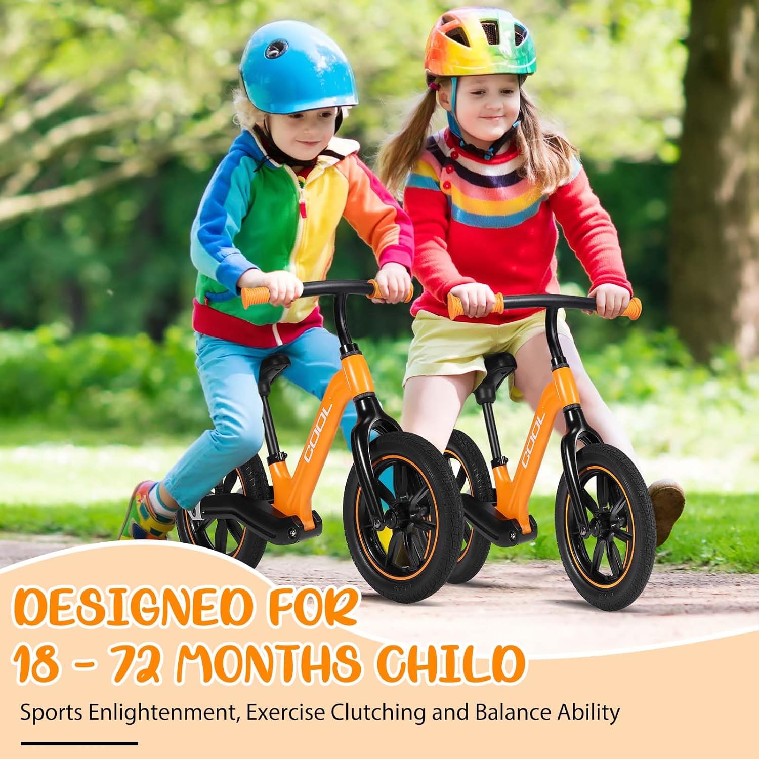 CCCDF Bicicleta de equilibrio para niños de 2 años, bicicleta de empuje de 12 pulgadas, bicicleta deportiva de entrenamiento temprano, asiento y
