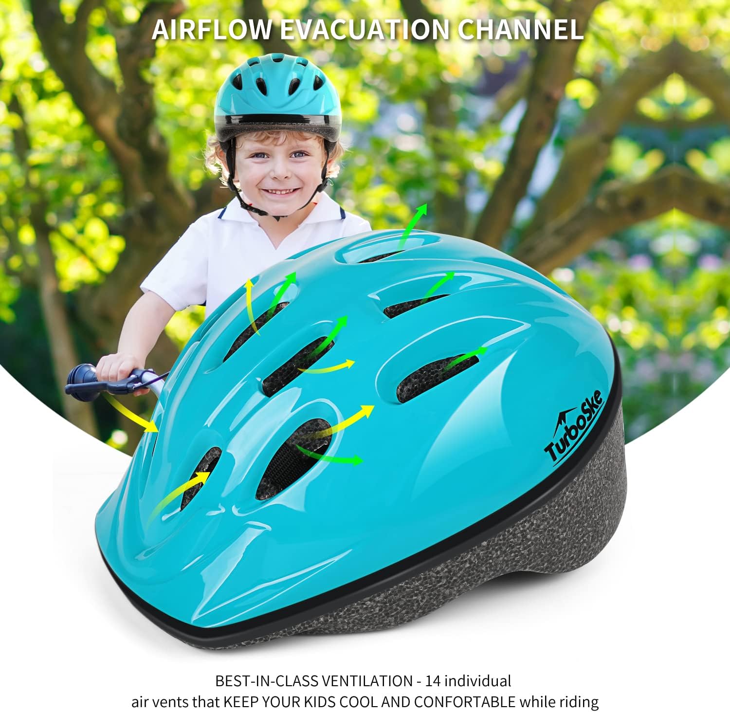 Casco de bicicleta para niños pequeños, casco multideportivo ajustable para niños y niñas