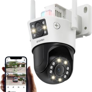 ZOSI C298 Pro 4K 8MP Dual-Lens (2x4MP) Cámara de seguridad WiFi PT con cable al aire libre, cámara enchufable panorámica de visión 360inclinación, ZOSI C298 Pro 4K 8MP Dual-Lens (2x4MP) Cámara de seguridad WiFi PT con cable al aire libre, cámara enchufable panorámica de visión 360inclinación,