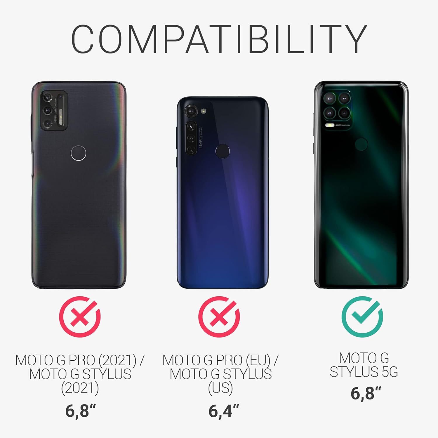 kwmobile Funda compatible con Motorola Moto G Stylus 5G – Funda protectora de silicona TPU suave y delgada – Negro mate