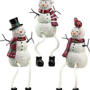 Holiday PeakTM – Juego de 3 soportes de resina para estantes de muñeco de nieve Holiday PeakTM – Juego de 3 soportes de resina para estantes de muñeco de nieve