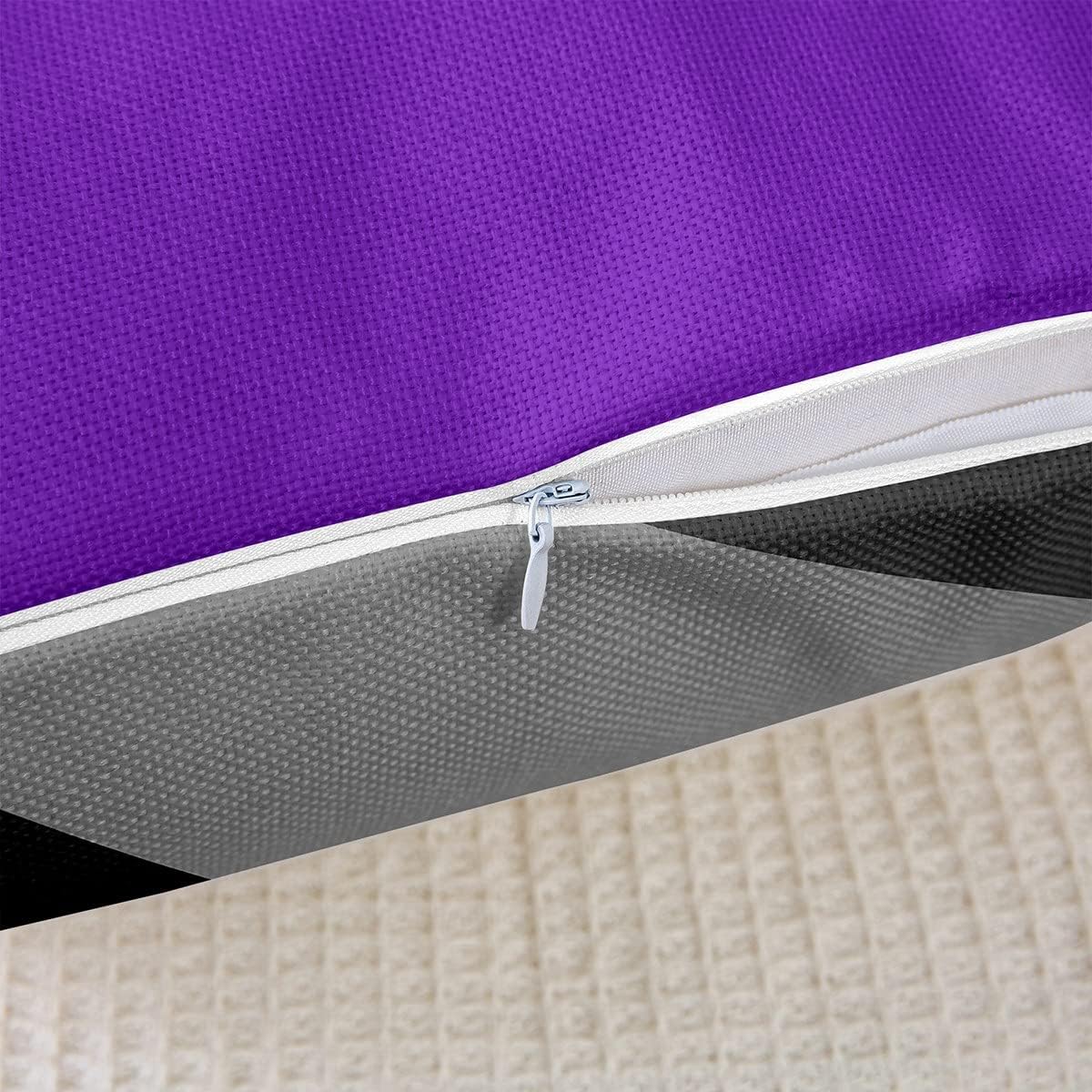 Erosebridal Juego de 2 fundas de cojín geométricas de retazos para mujer, color morado, negro, gris, gris, 18 x 18, fundas de almohada geométricas