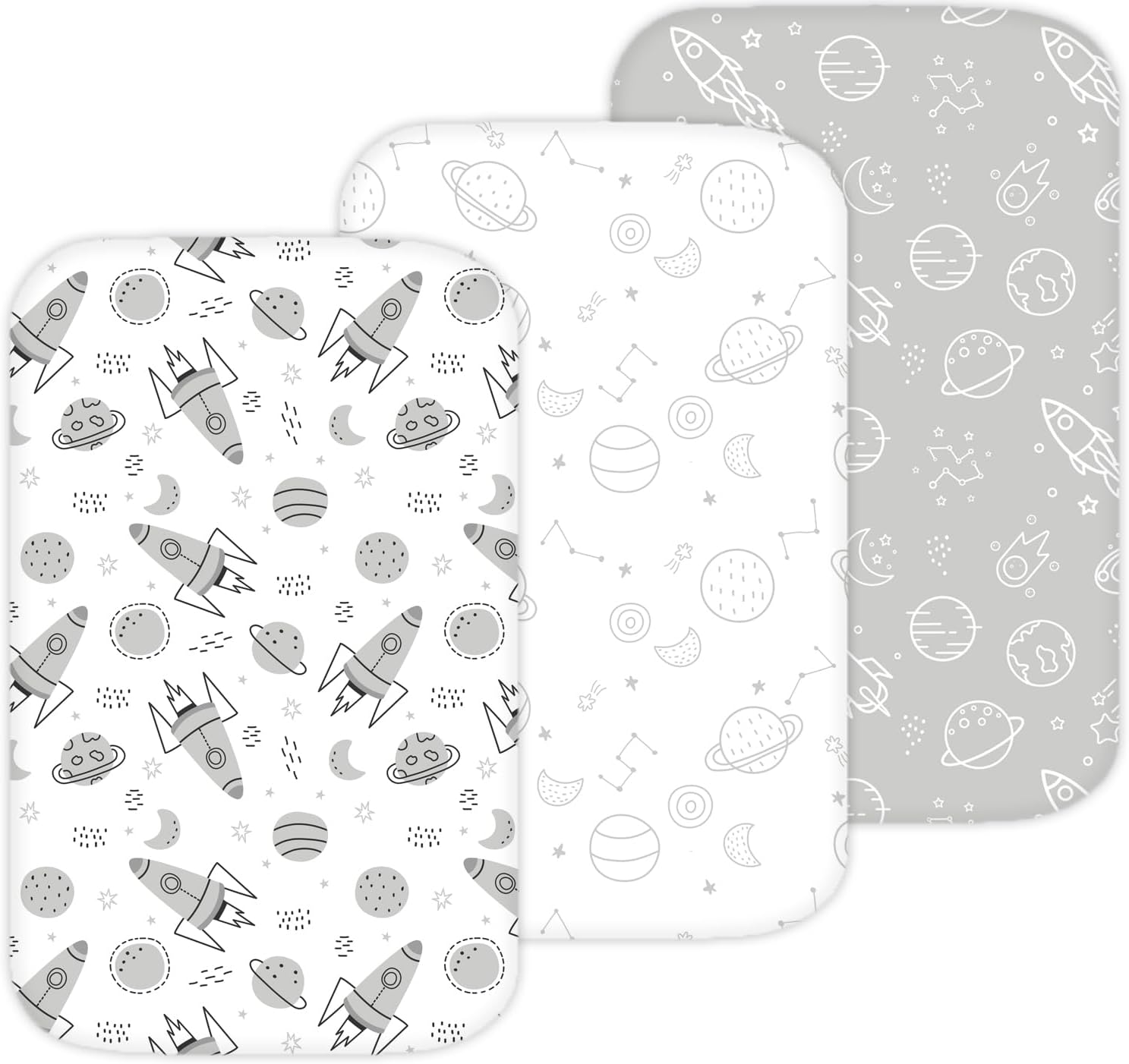 TansyPanda – Sábanas de moisés para Cloud Baby, Yacul, Dream On Me Traveler, Skylar, BabyBond, Simmons, paquete de 3, 33 x 20 pulgadas, ultra