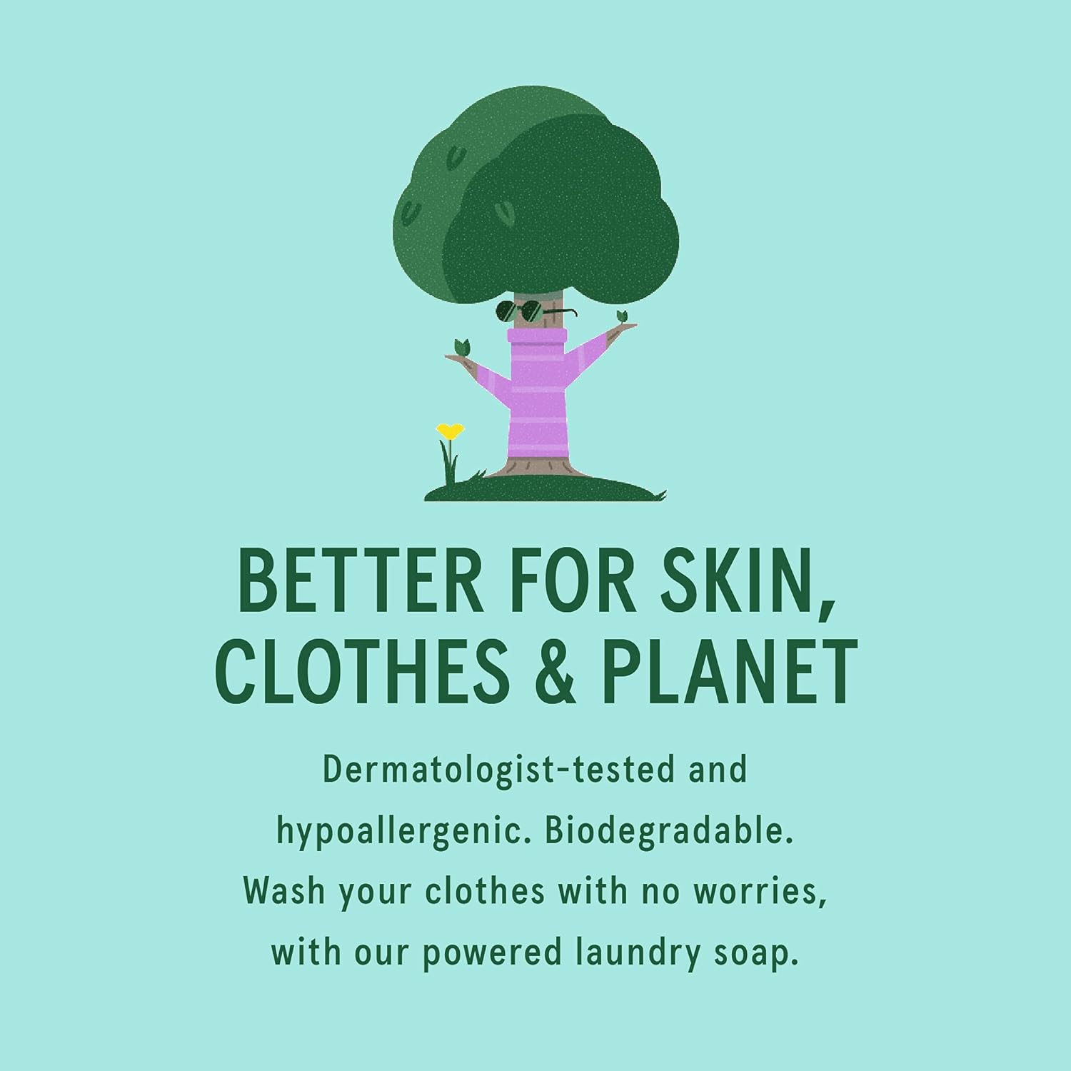 Ingredients Matter Detergente en polvo hipoalergénico sin fragancia de 36 onzas, a base de plantas, concentrado, 72 cargas
