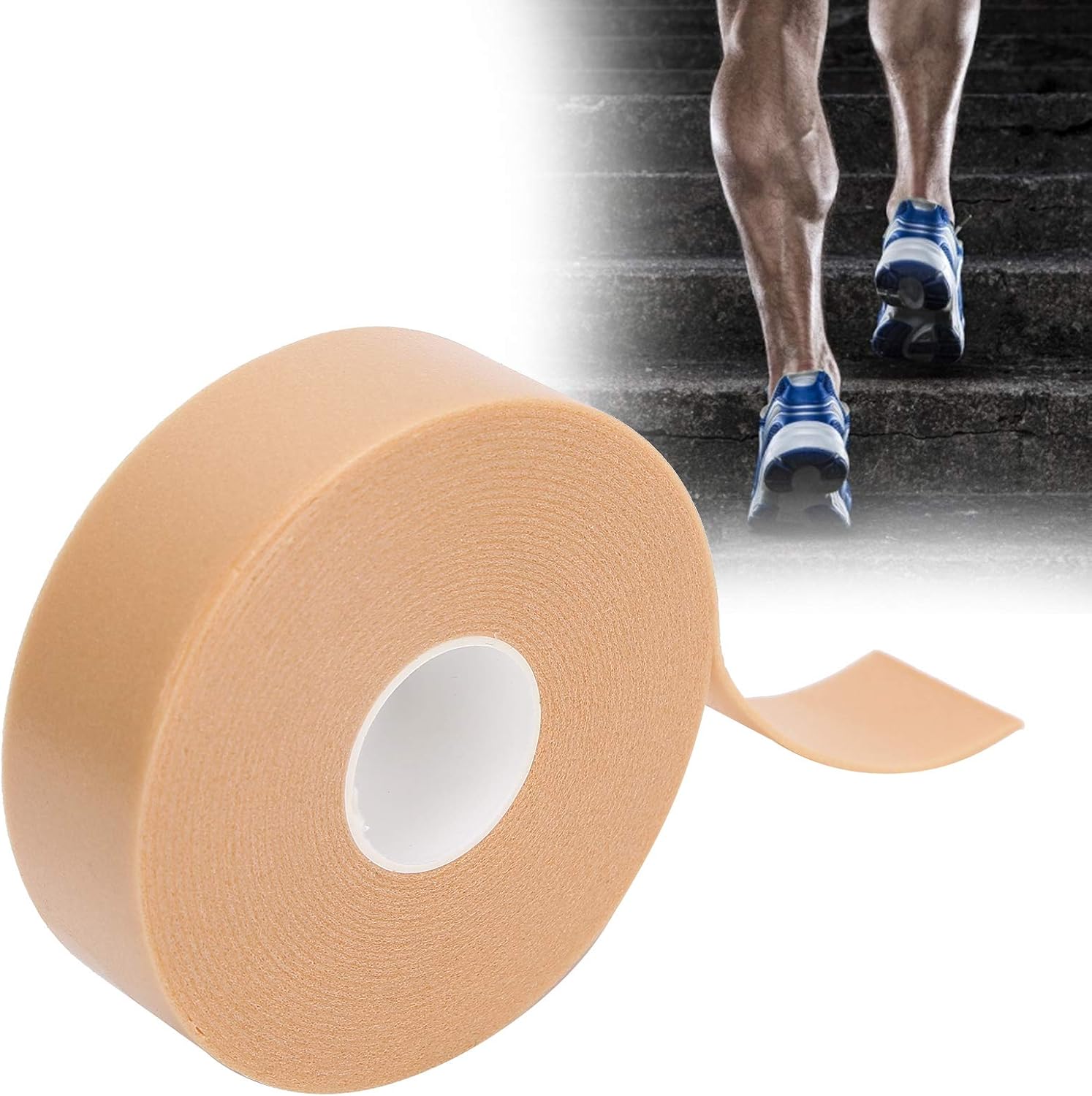 Cinta para el talón del pie, cinta para el talón de los zapatos, protector de cinta de gel de silicona, 1.0 in x 14.8 ft, adhesivo para el talón del