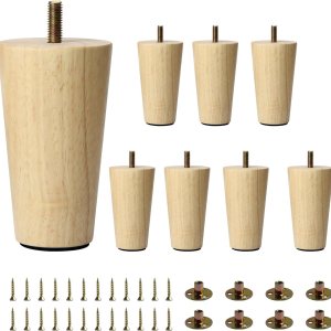 Patas de repuesto de madera maciza de alta calidad para sofá, sillón, silla, otomana, sofá biplaza, café, mesa, armario (incluye accesorios de Patas de repuesto de madera maciza de alta calidad para sofá, sillón, silla, otomana, sofá biplaza, café, mesa, armario (incluye accesorios de