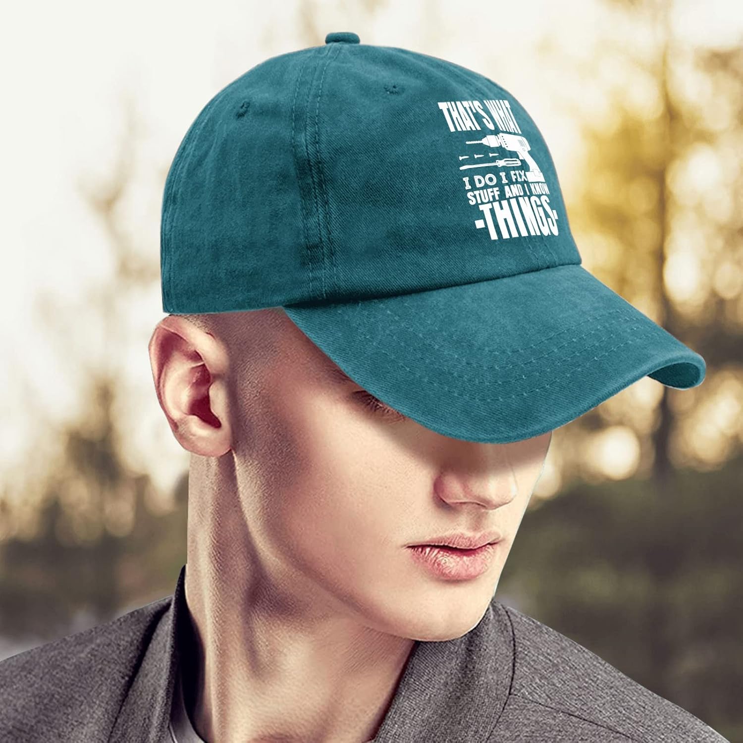 Sombreros para papá That’s What i do i fix Stuff and i Know Things Dad Hats, divertida gorra de béisbol para mujer