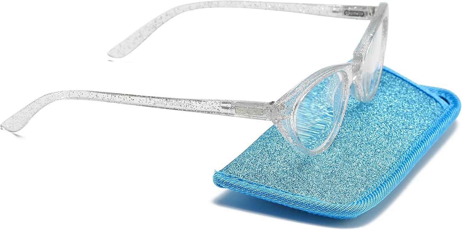 100 CLASSIC 4-Pack Reading Glasses Ladies Cateye Spring Hinges Reader Crystal Sand Temple Fashion Eyeglasses for Women
