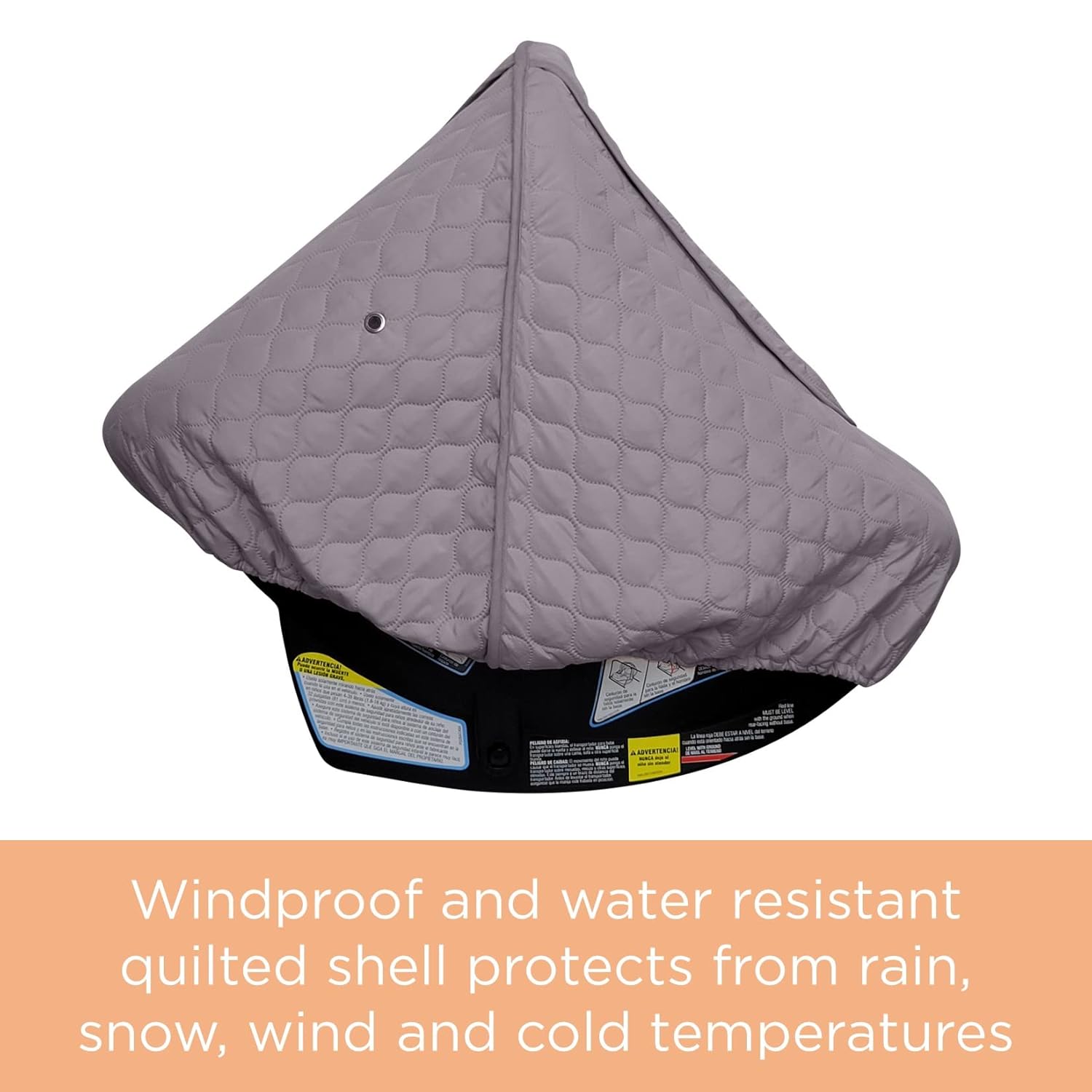 liuliuby Protector contra el clima para asiento de automóvil para bebé, funda de invierno acolchada cálida con ventana transparente para asiento de