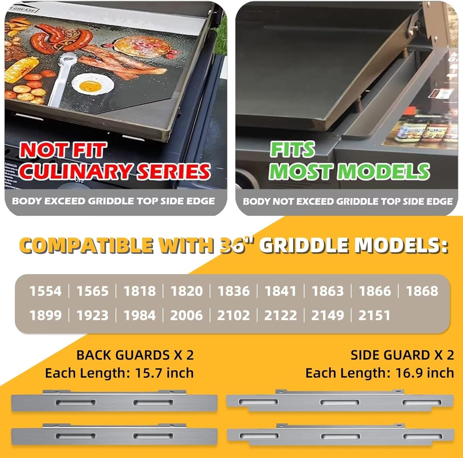 Protectores de viento para parrilla Blackstone de 36 pulgadas, accesorios de parrilla Blackstone, pantalla magnética de acero inoxidable, protege el