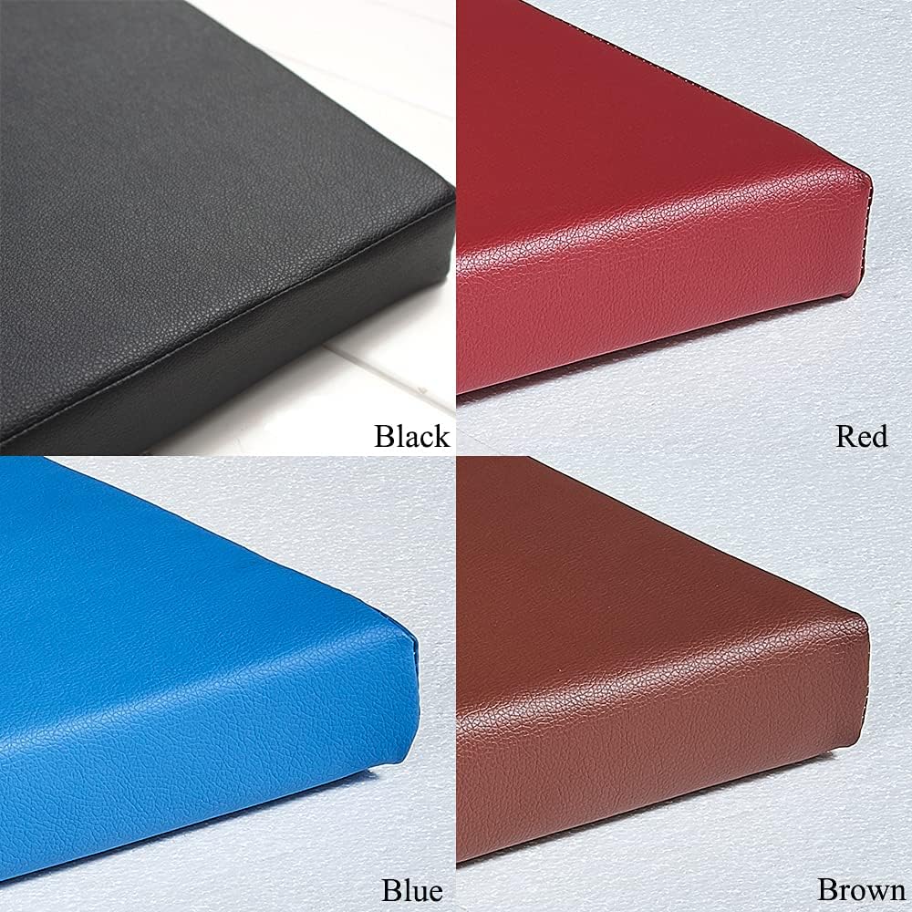 Cojines de banco de piano con piel sintética impermeable para almacenamiento de zapatos, almohadilla de banco de 14 x 30 pulgadas, color marrón