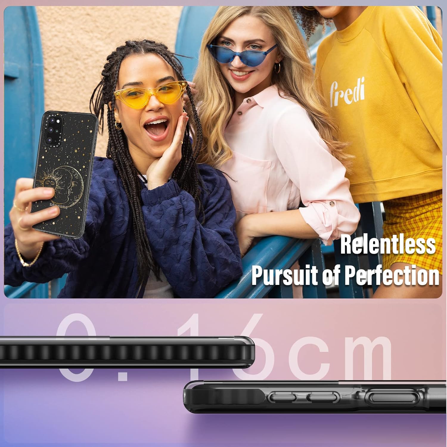 Toycamp Funda para Samsung Galaxy S20 Plus, diseño de estrellas de sol y luna para mujeres, hombres, niñas, niños y adolescentes, funda con