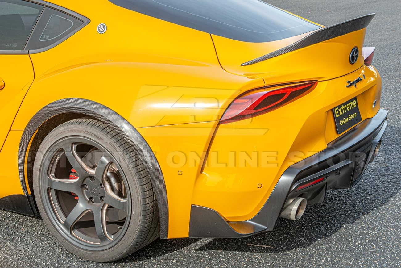 Repuesto para modelos Toyota GR Supra 2020 actuales  JDM Artisan Spirit Style Fibra de Carbono Moldeo de Rueda Lateral Trasera Moldura Fender Flare