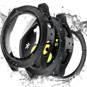 Goton – Funda impermeable para Samsung Galaxy Watch 5 4 de 1.575 pulgadas, protección de 360 de policarbonato duro delantero y trasero con protector Goton – Funda impermeable para Samsung Galaxy Watch 5 4 de 1.575 pulgadas, protección de 360 de policarbonato duro delantero y trasero con protector
