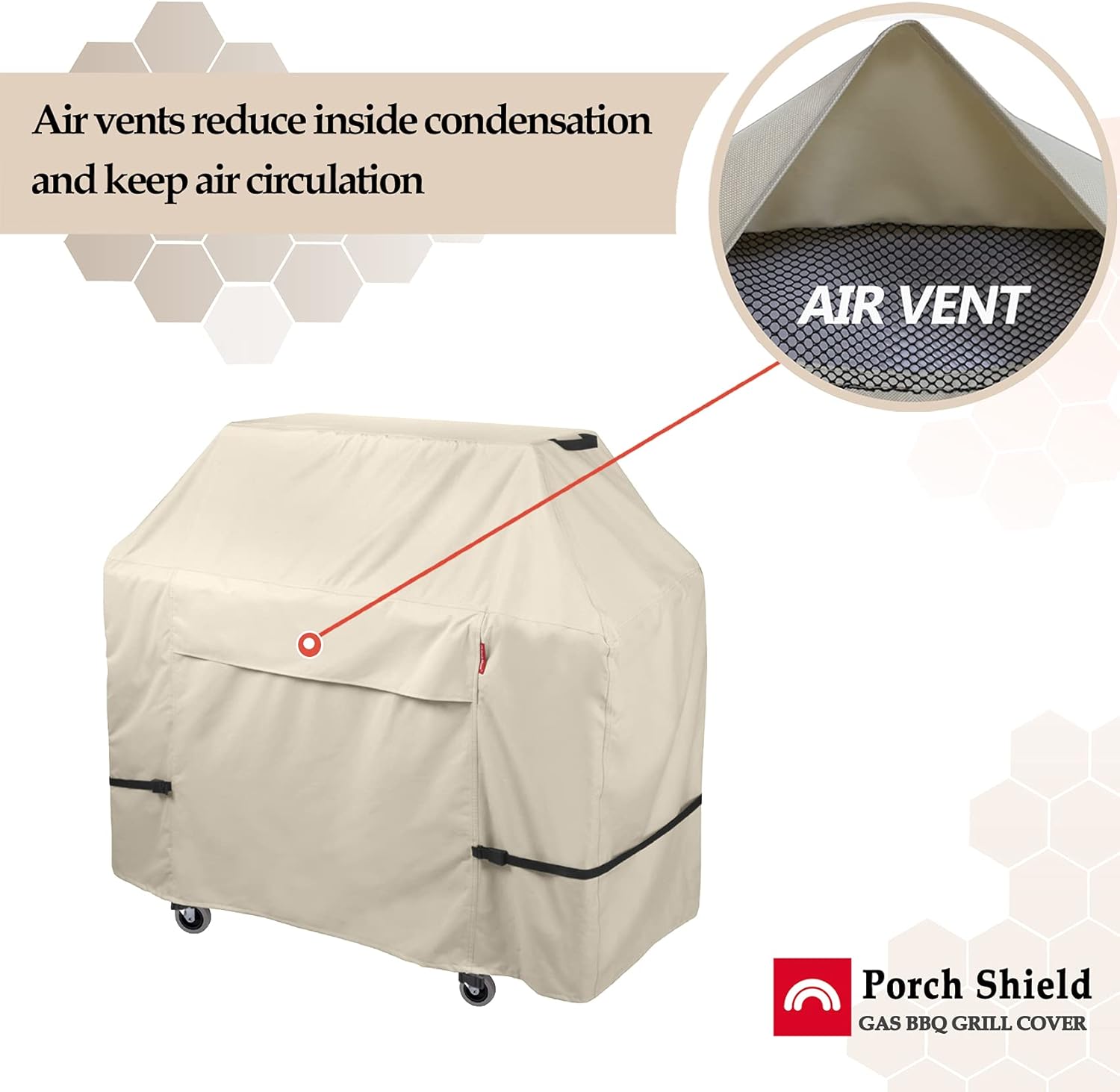 Porch Shield Cubierta para parrilla de gas prémium de 64 pulgadas de ancho x 24 pulgadas de profundidad x 48 pulgadas de alto, cubiertas